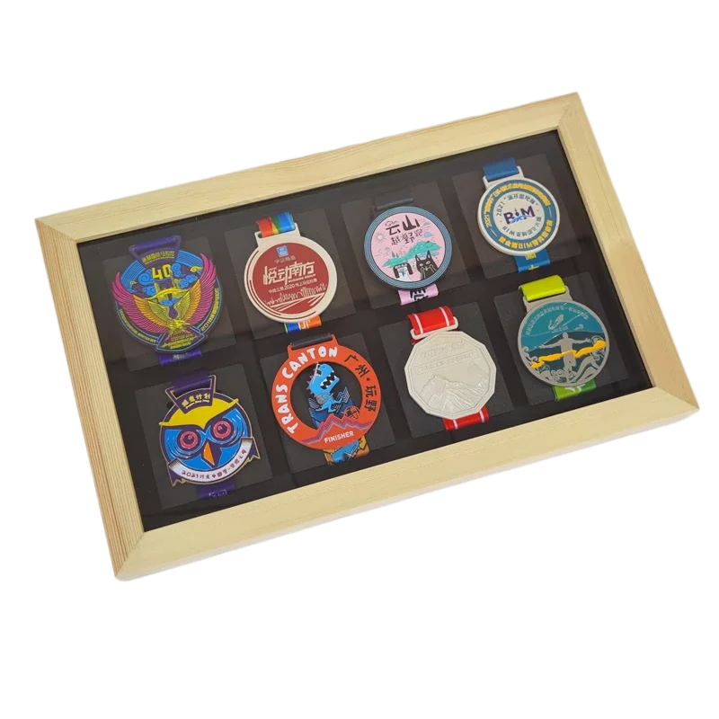 Rustic Wood Frame,Marathon Medal ,Shadow Box,Display Frame,Triathlon,Wall Chess, Military Medals, Theme For You Athletes