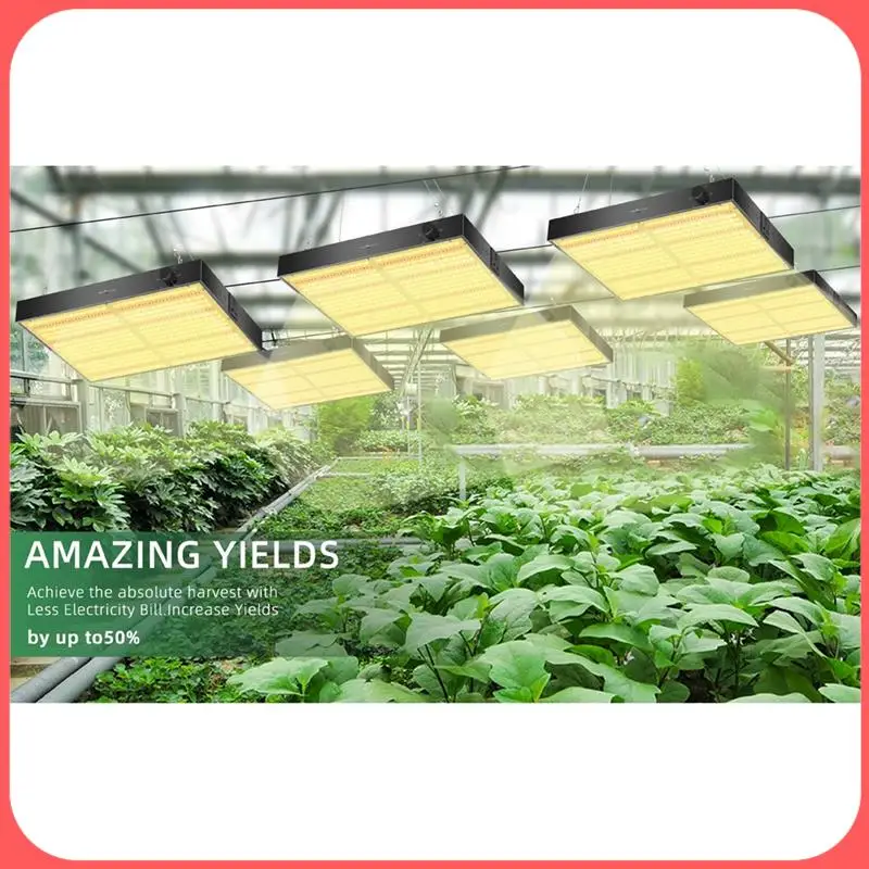 

A76I-300W PB3000 LED Grow Light Full Spectrum Withdimmable Silent Fan Forindoor Plants Flower Vegetable Seedling Lighting US Plu