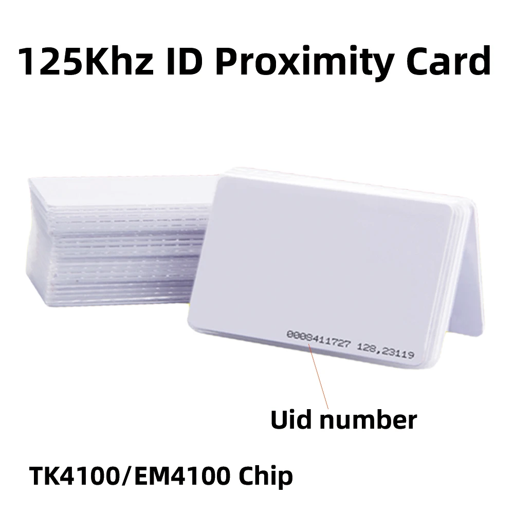 10pcs Access Control Card RFID Card 125KHz EM4100 TK4100 Smart Proximity Card RFID Tag Key for Access control Key Free Shipping
