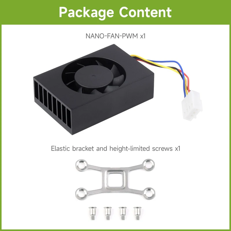 Z Waveshare Dedicated Cooling fan for Jetson Nano Mini Speed-Adjustable Fan DC 5V