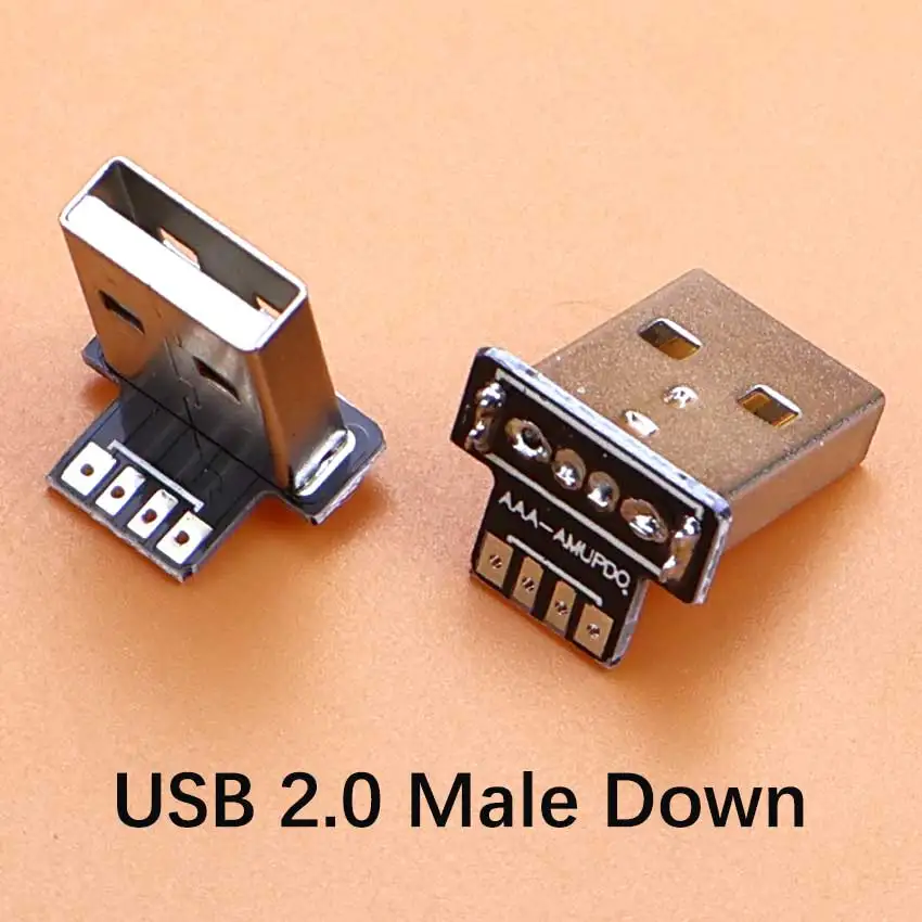 Conector de enchufe en ángulo de 90 grados, micro USB A 2.0, tipo C, macho y hembra, adaptador de alimentación y datos, cable flexible FPC, kit de bricolaje.