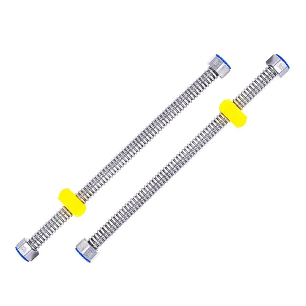 Высокотемпературный шланг из нержавеющей стали 304, взрывозащищенные утолщенные гофрированные трубы, нержавеющая сталь 304, с гаечным ключом