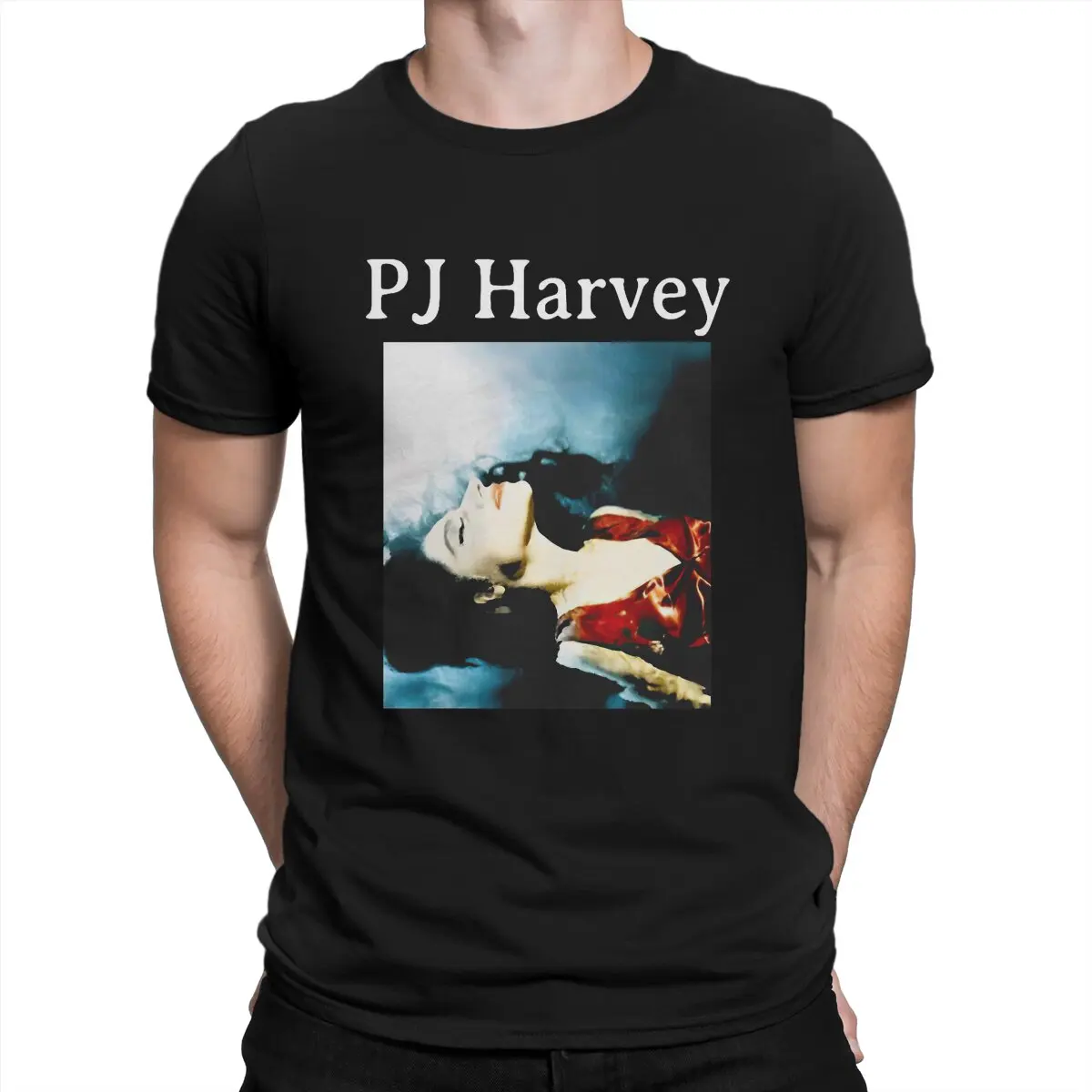 Music T Shirts Men's  Cotton Novelty T-Shirt Crewneck PJ Harvey Tee Shirt Short Sleeve Clothing Graphic Printed