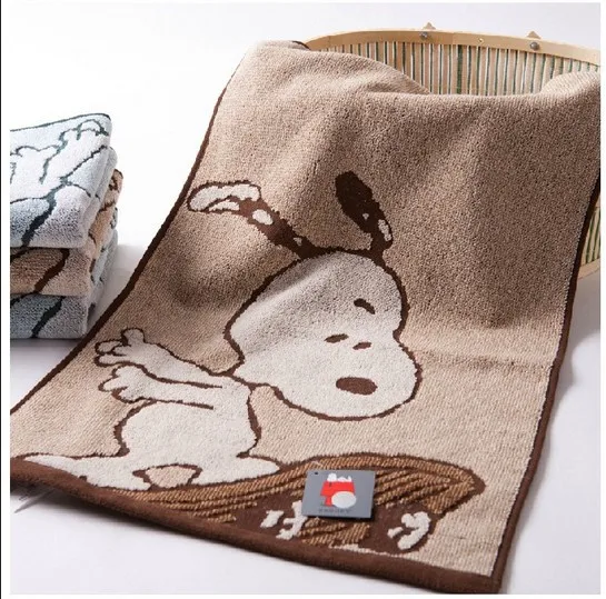 35x72cm Snoopy  children Cute cartoon children cotton towel adult thick absorbent bath towel