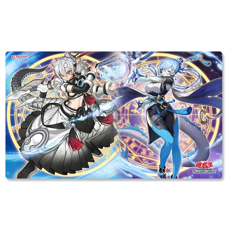 Yugioh Dracotail Faimena Play Mat Yu-Gi-Oh! TCG OCG Trading Card Games Mat Duel Plate Rubber Card Mat Mouse Pad