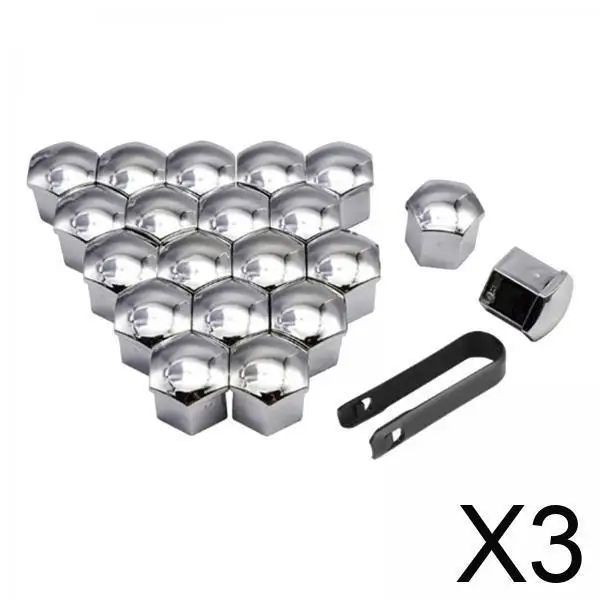 

Car Wheel Lug Nut Covers Silver POM Screw Dust Cap Protective Cover for Spare Wheel Fixing Kit 5008 2020 and More