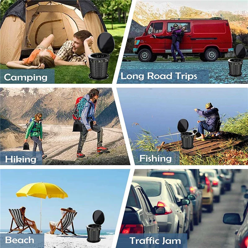 ODIES-1Set toilette Portable pour adultes enfants pot de Camping en plein air et Mini toilette d'urgence en plastique