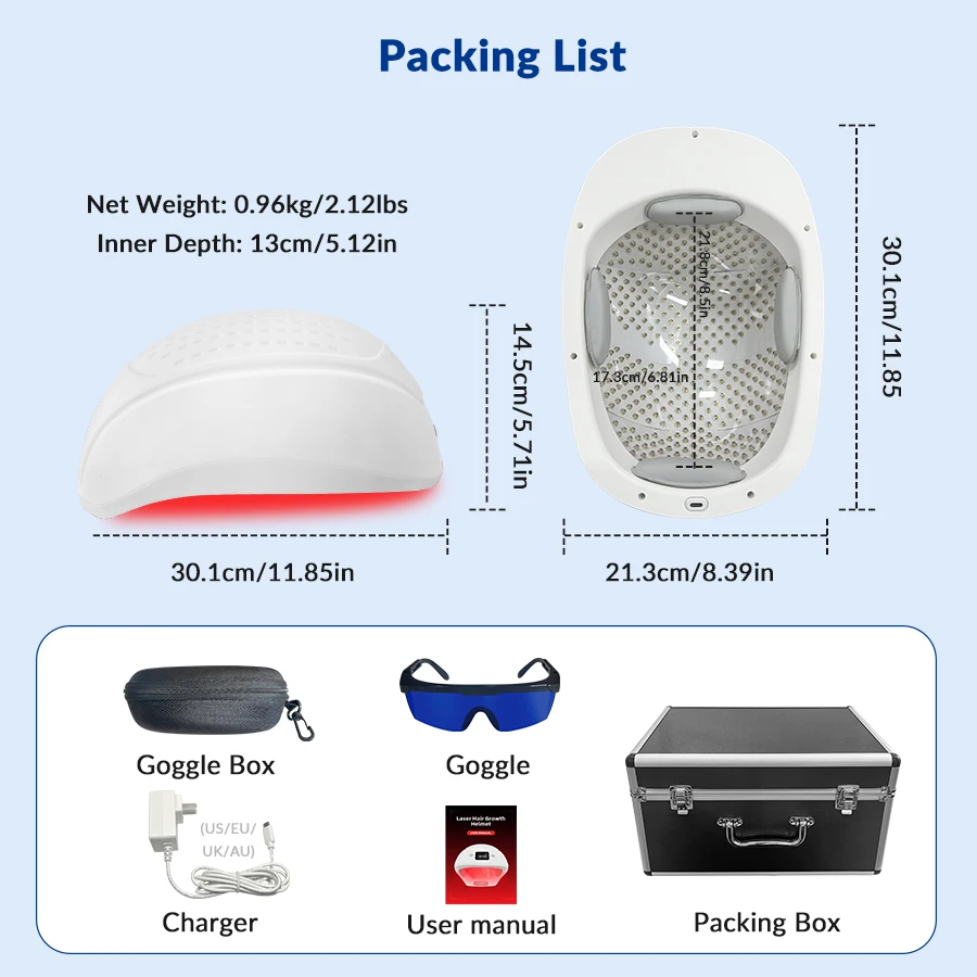 2026 Low Level Laser Therapy Hair Growth Helmet 650nm 448 Diodes Hair Regrowth Device for Alopecia Hair Loss Treatment - view 6