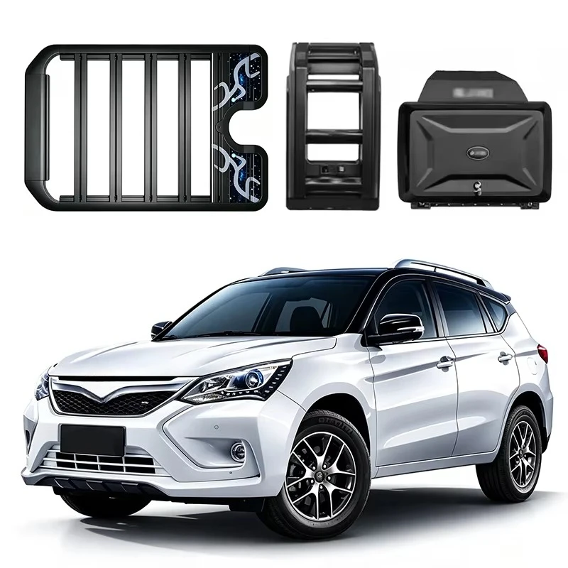 Aluminum Alloy Car Roof Cargo Luggage Rack Baskets Side Ladder Side Box BYD Song 2017+