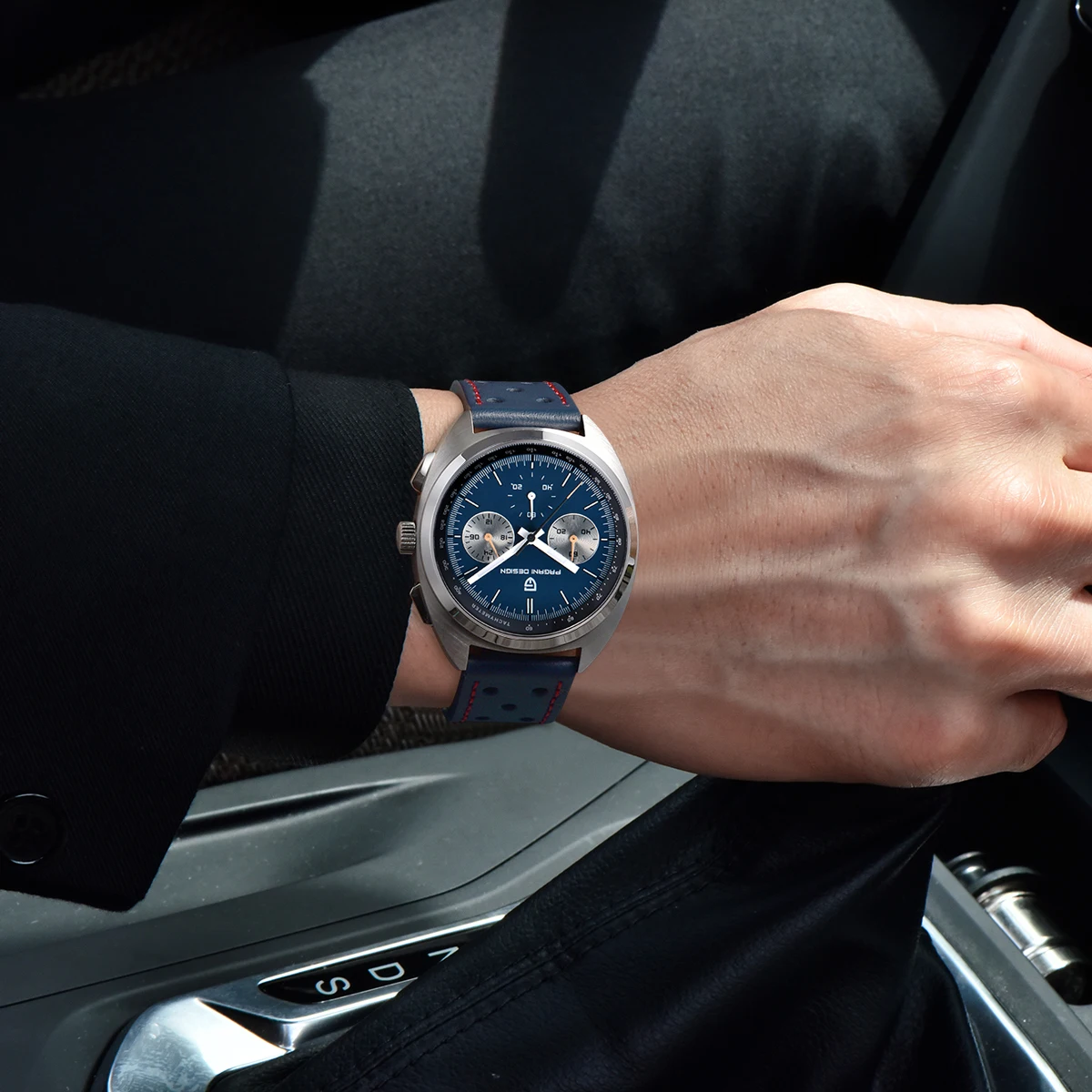PAGANI DESIGN 2024 Retro Luxury Men's Watches Sports Chronograph VK63 Quartz Watch For Men AR Sapphire Waterproof Leather Clock image 2
