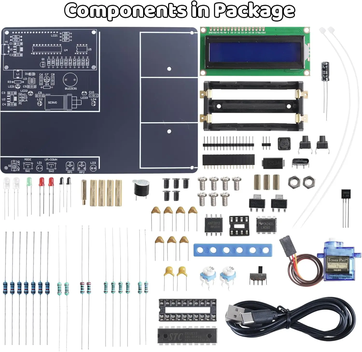 DIY Garage Simulator Soldering Kit with LCD Display Mini Parking Lot Model Building Project STEM Learning Gift for Teens Adults
