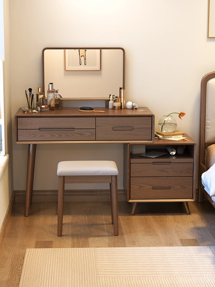

Solid wood bedside table, dresser, integrated bedroom, simple modern dressing table, chest cabinet, storage cabinet