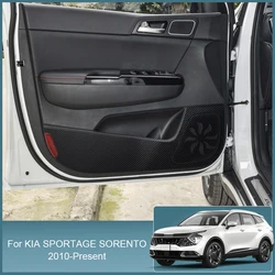 4PCS For KIA Sportage SL QL NQ5 Sorento XM 2010-2025 Car Door Anti Kick Pad Leather Protection Film Sticker Auto Accessories