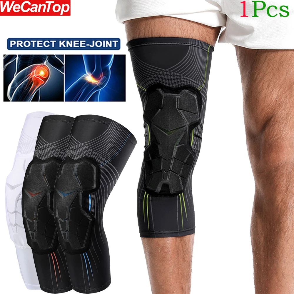 1Pcs Knee Pads and Shin Guards Sleeve for Women Men,Collision Avoidance Padded Knee Brace Support for Cycling  Basketball Sports