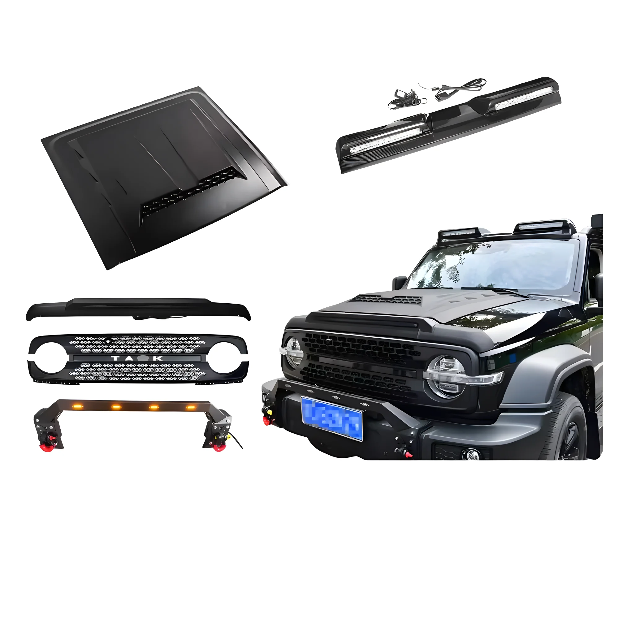 4x4 off road car parts For Great Wall Automobile tank 300 car body kit grille bumper wholesale