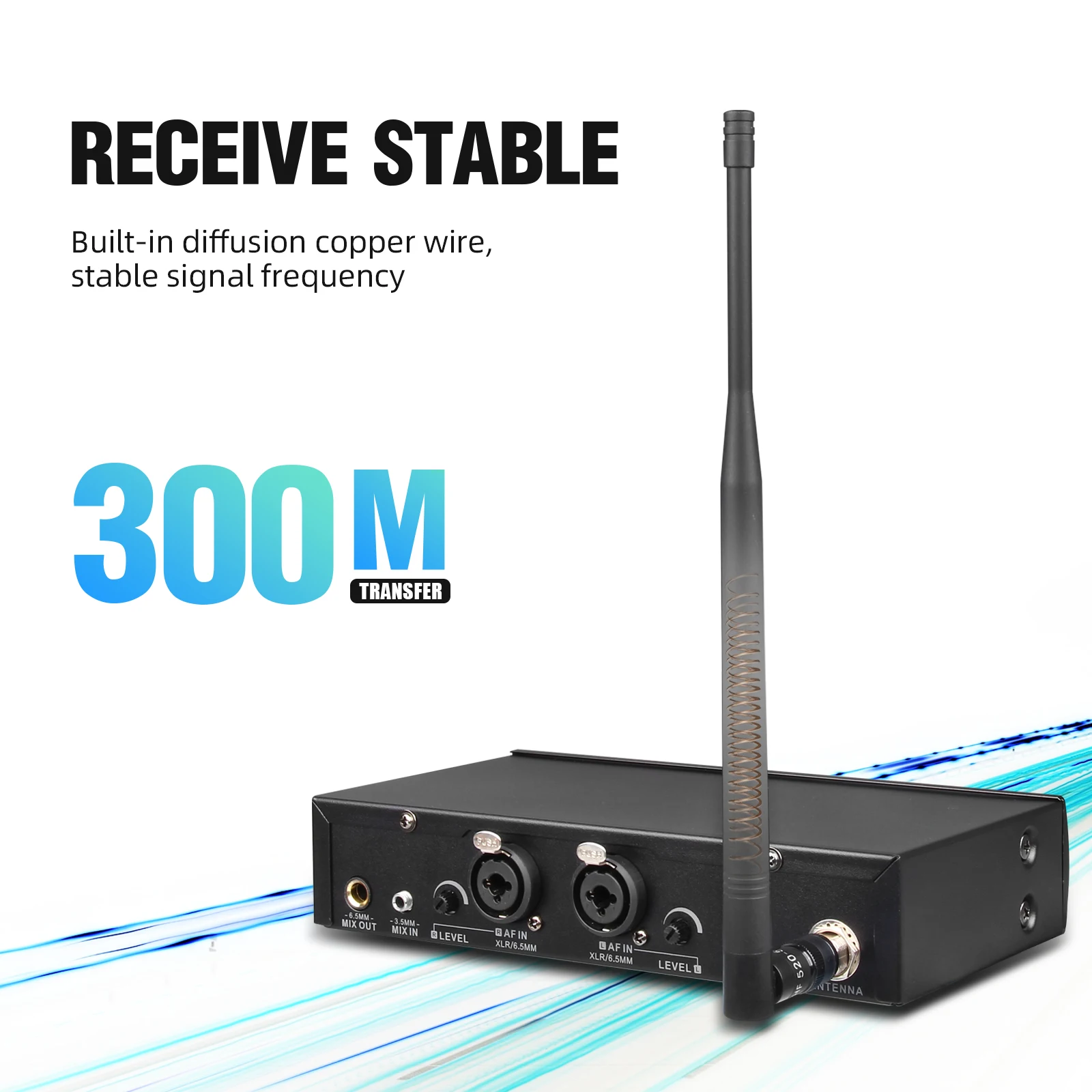Debra ER-102 UHF IEM In Ear Stage Monitor Professional Wireless System With Multiple Transmitter For Small Stage Performances