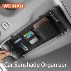 Car Sun Visor Bill Pen Business Card Holder Organizer Storage Box Sunglasses Clip Stowing Tidying Car Accessories For Tools 2024