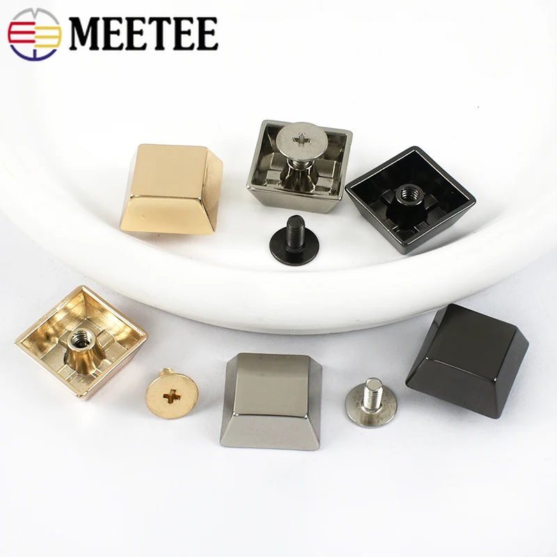 30/50Pcs Metal Buckles Bags Bottom Rivets Screw Handbag Decorative Feet Nails Purse Studs Snap DIY Leather Craft Accessories