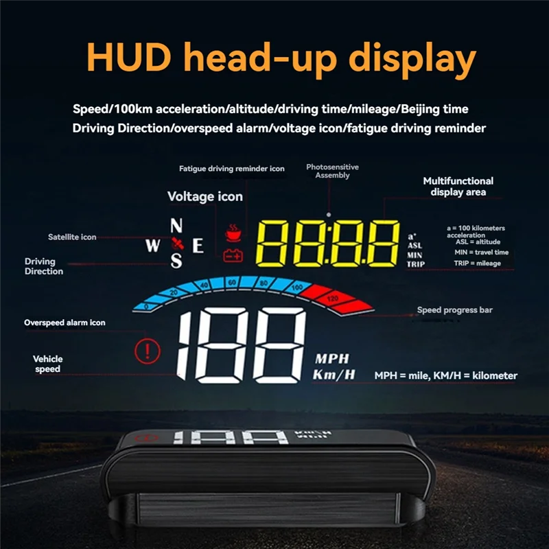 

Universal OBD Car Speedometer HUD Windshield Projector LED Digital Car Head-UP Display For Car Speedometer