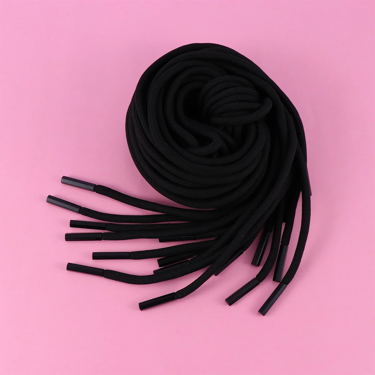 Black Elastic Shoe Laces Sweatpants Drawstrings for Jackets Shoelace Shoestrings Sneakers