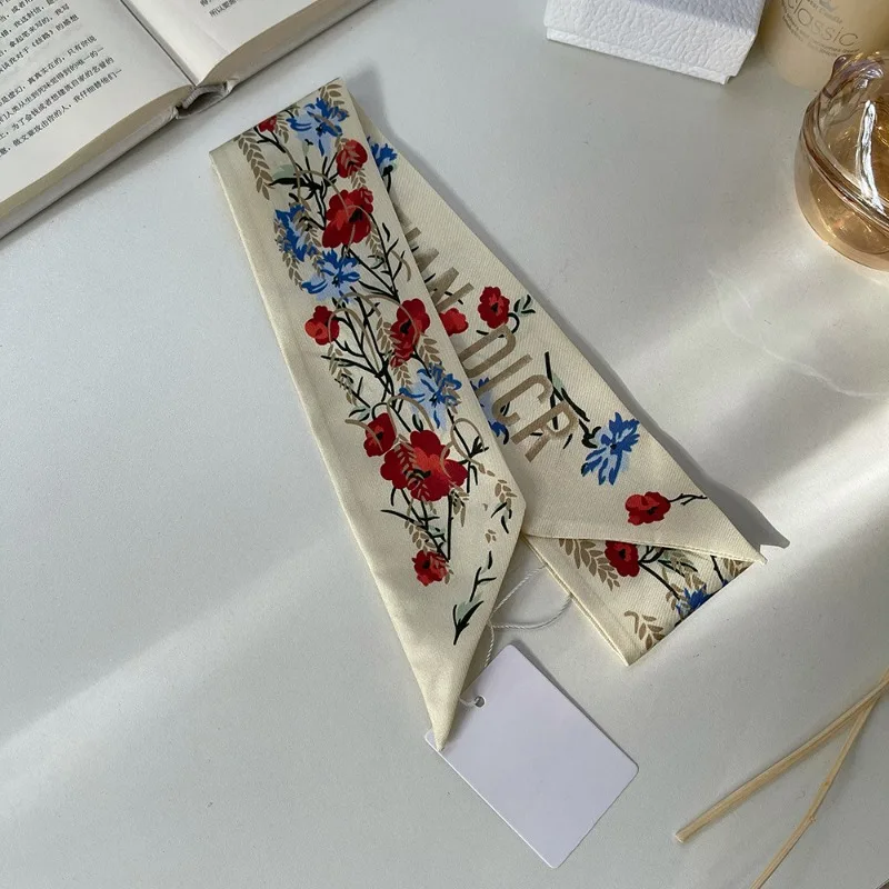 floral-printed-skinny-silk-ribbon-scarf-women-lightweight-thin-neck-tie-hairband-bag-handle-accessory-all-season-matching-decor