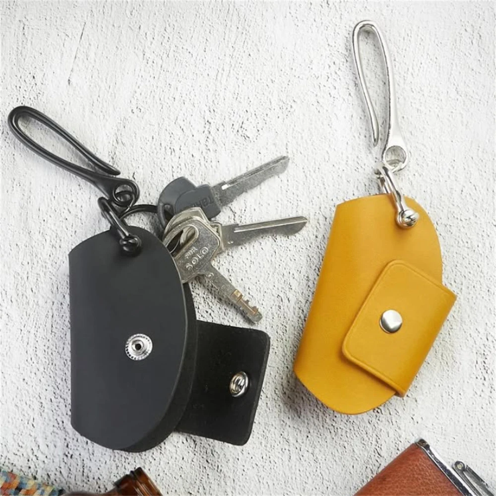 Portable Keychain Men Car Key Ring Wallet with with U-shaped hook Large-Capacity Key Pouch Bag for Women Unisex Key Case New In