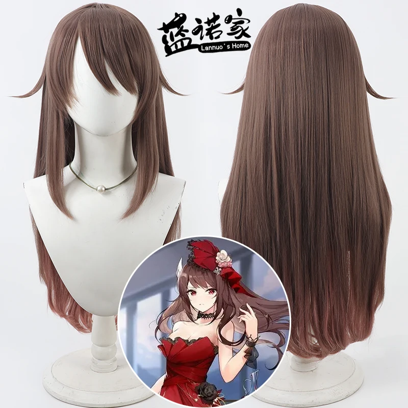 Anime Azur Lane Haruna Cos Cosplay Wig Halloween Carnival Party Props Synthetic Hair Heat Resistant Fiber + Wig Cap
