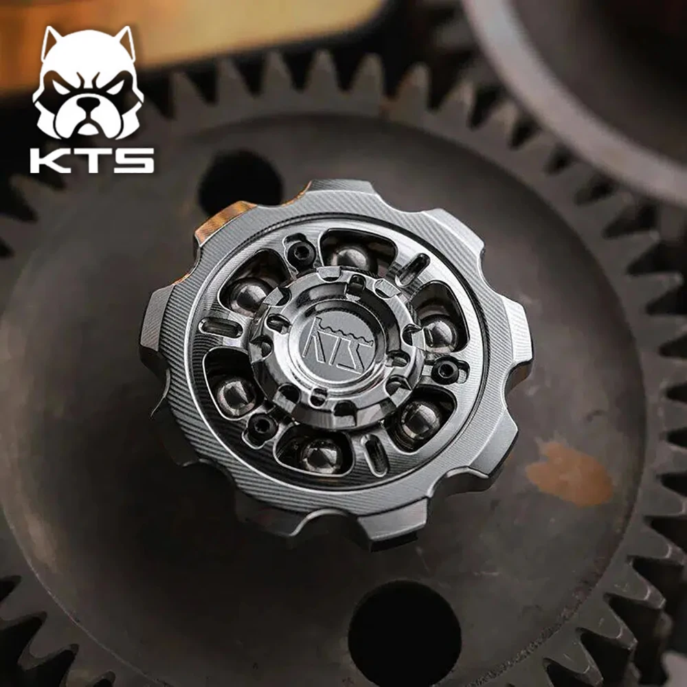 KTS EDC Big Tooth Explosion Damascus Fidget Spinner Fidget Toys For Adults Anxiety Relief Gadgets Original Designs