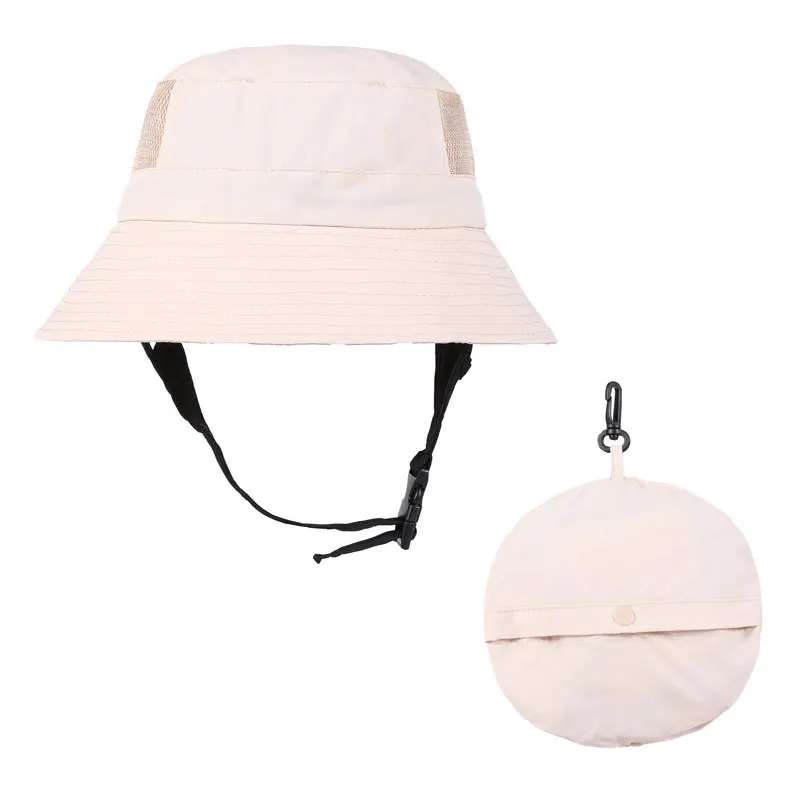 Customized Logo Summer Outdoor Beach Surfing Sunscreen Fisherman's Hat with Storage Basin Cap