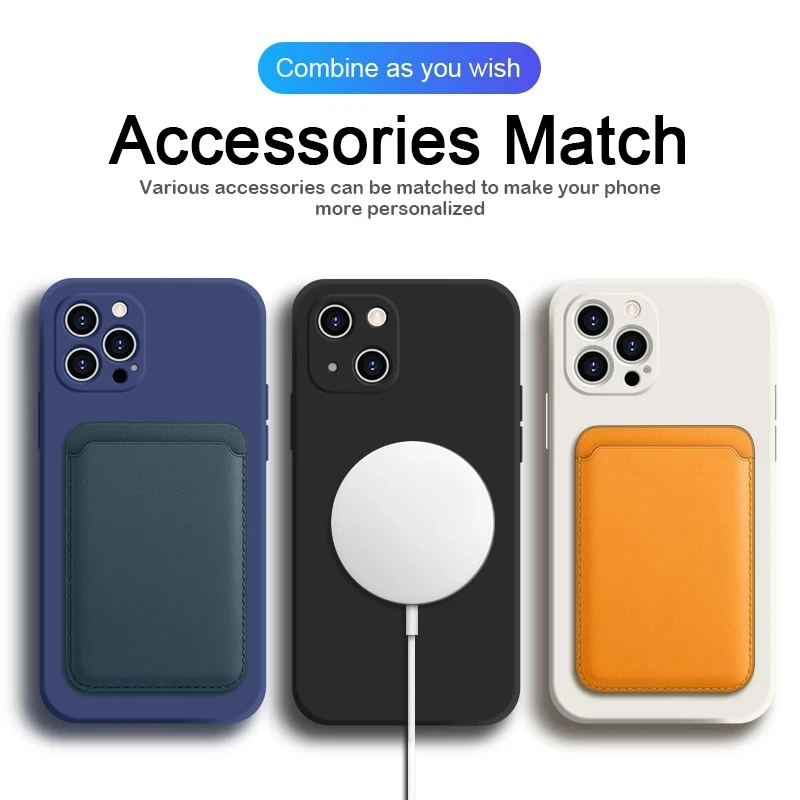 Original Magnetic For Magsafe Case For iPhone 15 14 13 12 11 Pro Max XS XR X 8 Plus Cases Liquid Silicone Wireless Charge Cover