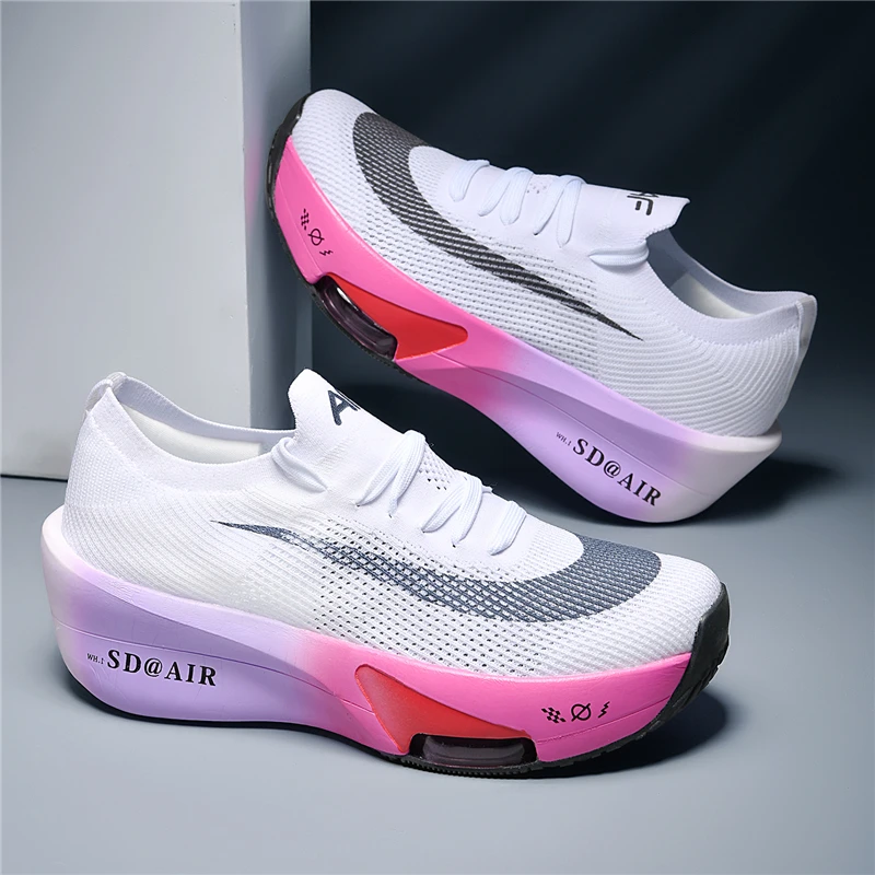 

Summer Hot Selling Professional Lace Up Sneakers Shock-absorbing Elastic Fashionable Training Shoes Sizes 33-45 for Men Women