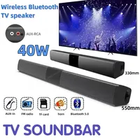 40W TV Soundbar Wireless Bluetooth Speaker Portable Home Theater Sound Column Super Bass Music Center With FM/TWS Remote Control