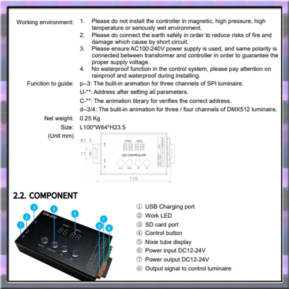رائجة البيع SW201 DMX512 كاتب رمز العنوان M512/SM16512/ UCS512/GS8512 إلخ كاتب العنوان لكاتب رمز DMX512