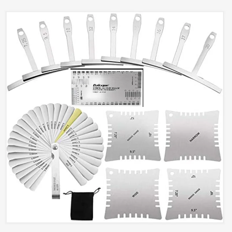 

Guitar measurement ruler set, radius measuring ruler, T-square set, guitar gap measurement ruler