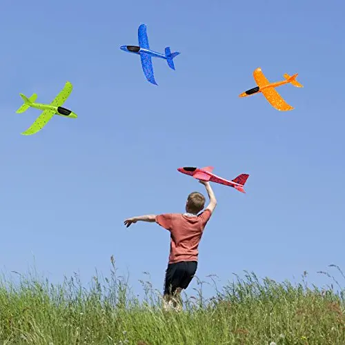 Large Foam Plane Glider Hand Throw Airplane Inertial EPP Bubble Planes Outdoor Launch Kids Toys for Children Boys Gift