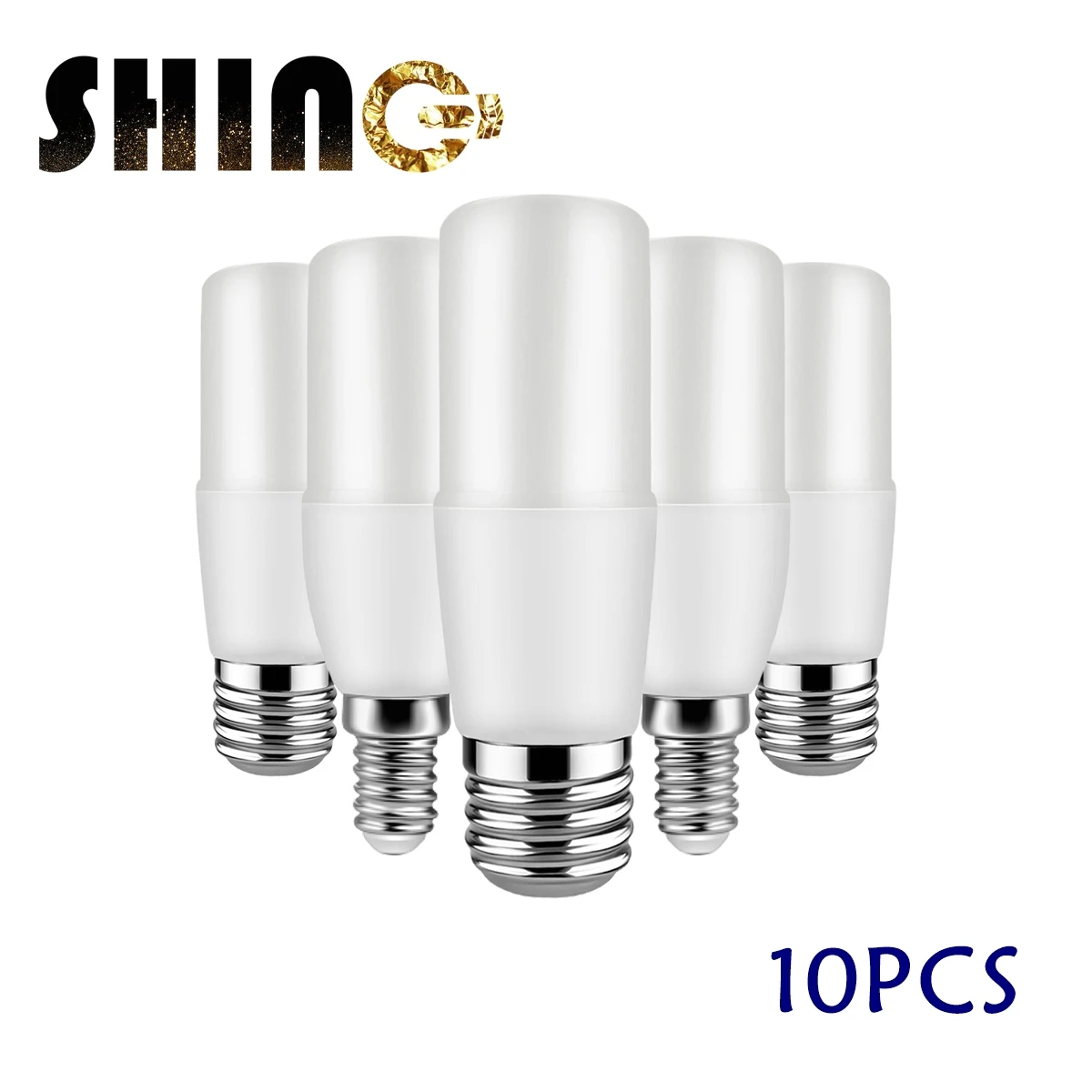 

10pcs Bar Led Column Bulb T37 9w AC220V E27 E14 Super Bright 3000K 4000K 6000K Lamp For Home Bedroom Office Decoration