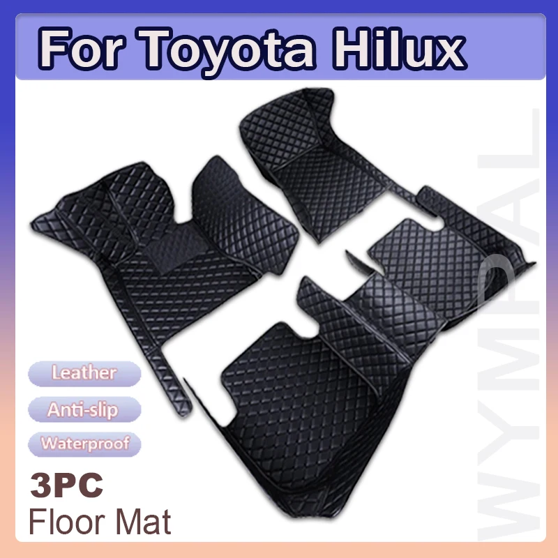 Car Floor Mats For Toyota Hilux 2022 2021 2020 2019 2018 2017 2016 2015 2014 2013 2012 2011 2010 2009 Custom Carpets Cover Rug