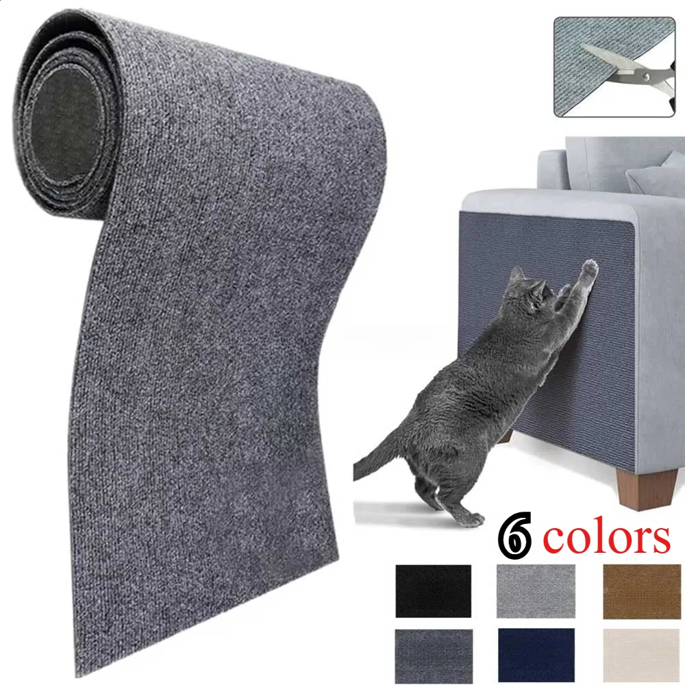 Wall Self-Adhesive Anti Cat Scratch Sofa DIY Cats Scratch Protection Paws Sharpen Trimmable  Carpet Cats Scratch Board ﻿