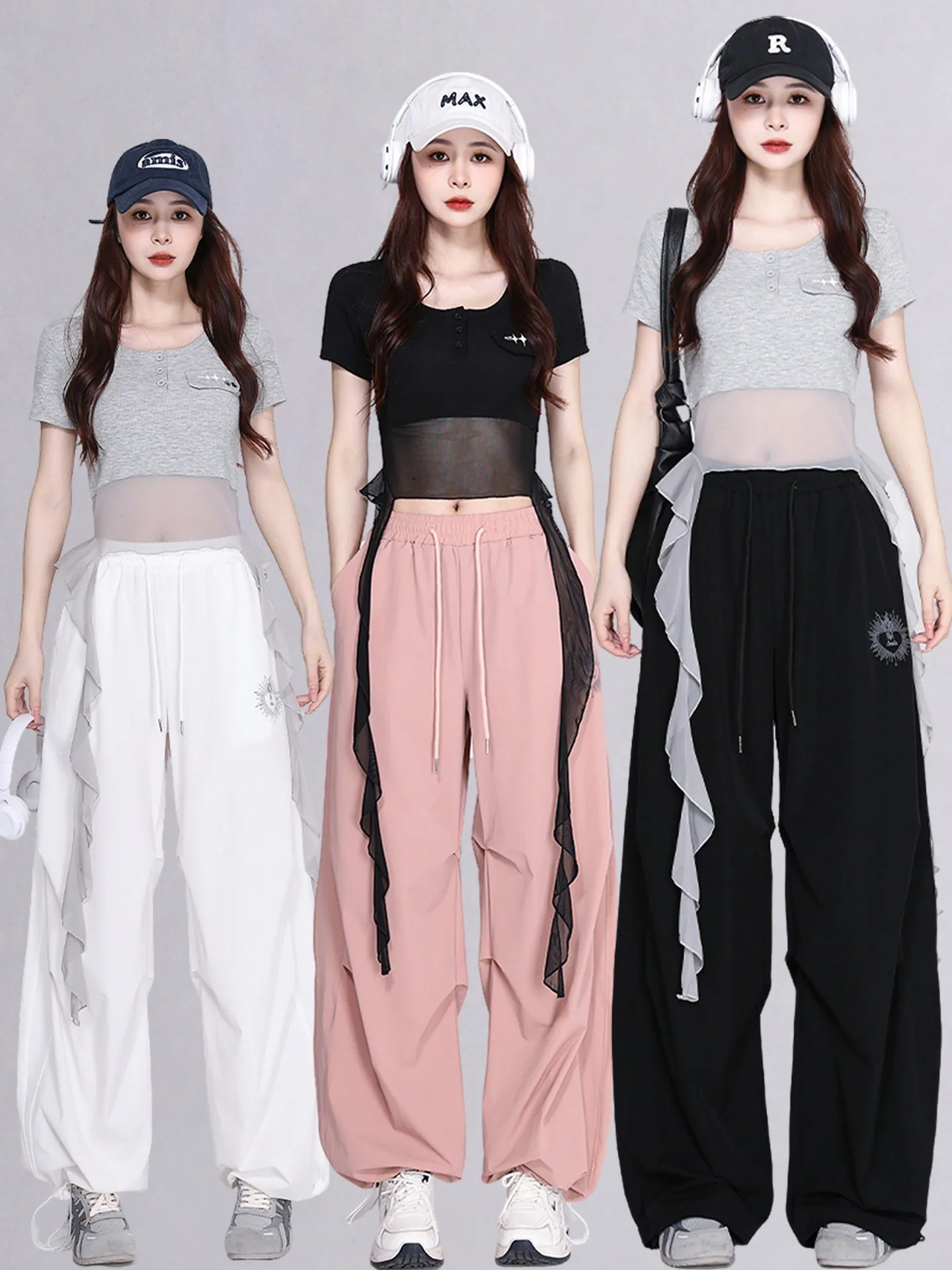 

Modern Dance Women's Jazz Hip Hop Streetwear Outfit A-Line Skirt Top Set Summer New Arrival Female Dance Performance Costume