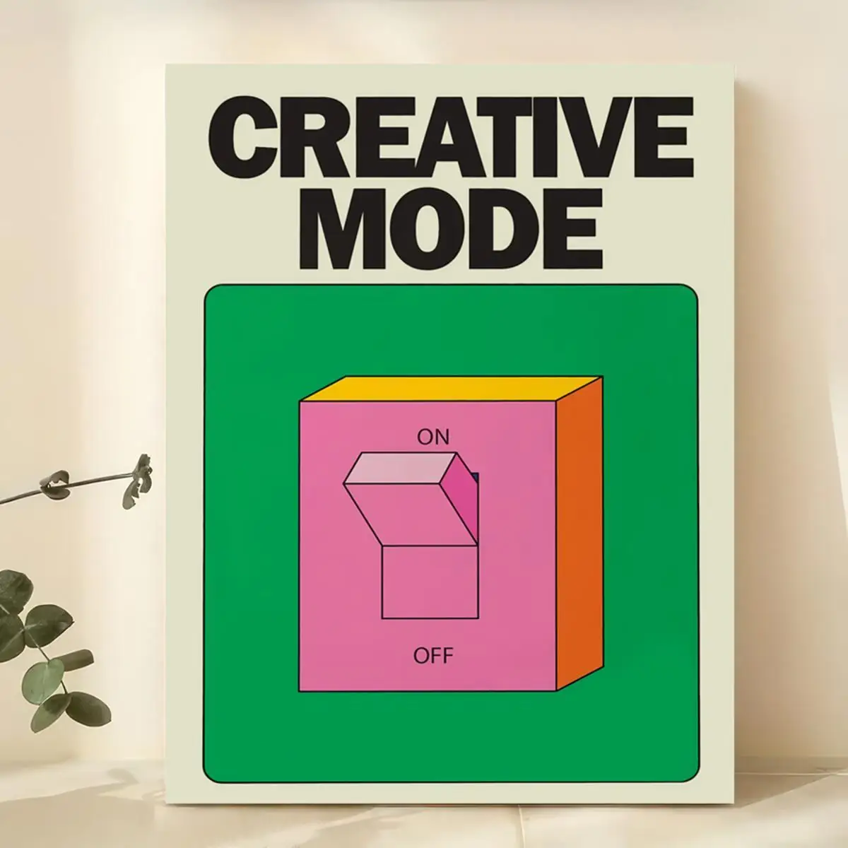 2D Flat, 2D Flat, Vibrant Art Canvas - Imaginative Style for Your Home, Decorative for Birthday Presents, Bedroom, Workplace,