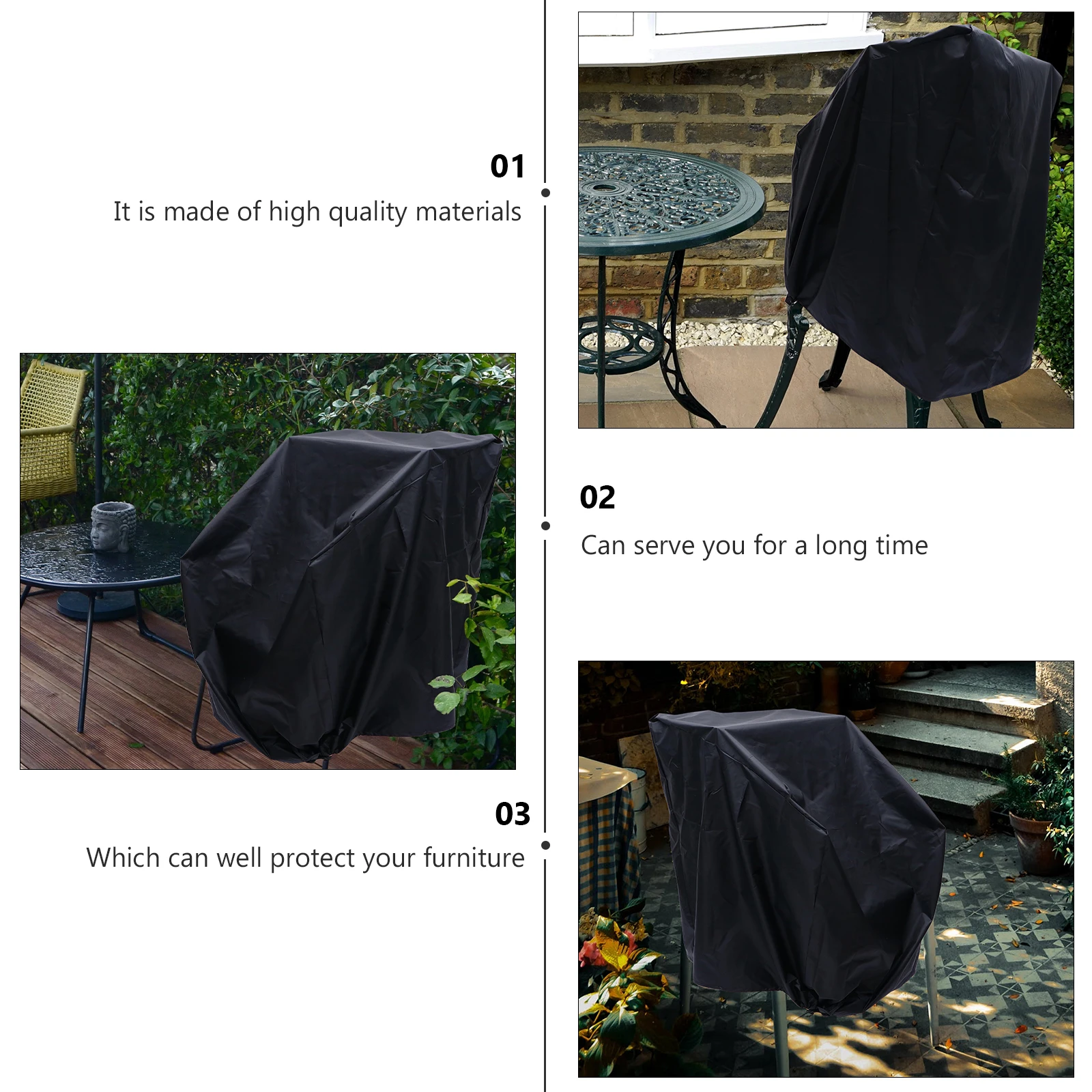 

Durable Outdoor Furniture Cover Waterproof Oxford Cloth Patio Chair Protector for Garden Yard Outdoor Chair Cover