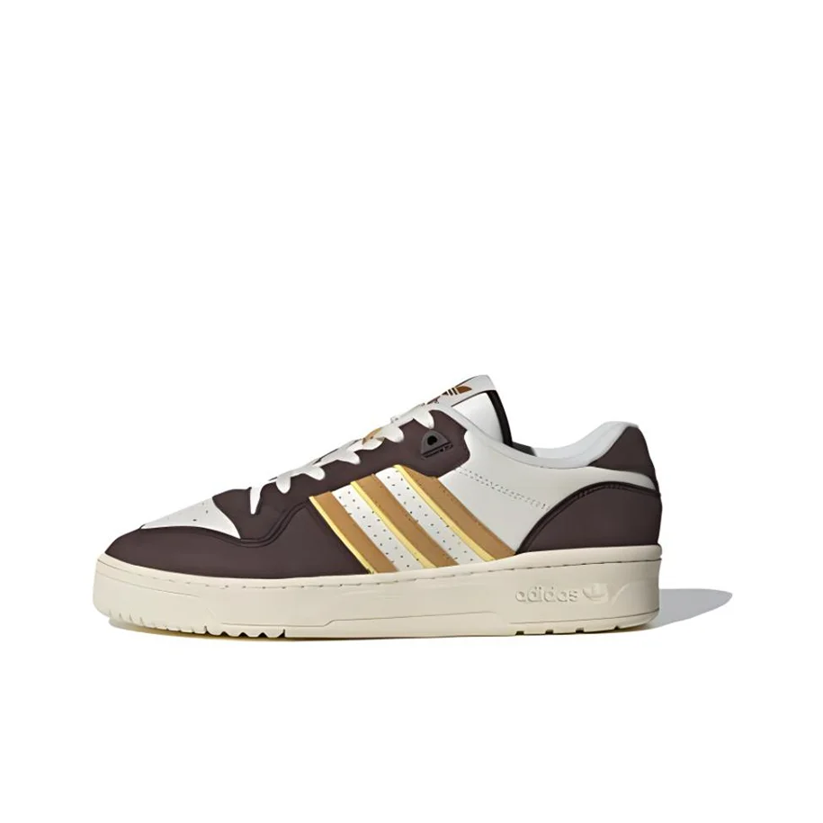 Adidas Originals Rivalry Skateboard Shoes Unisex Low Top White Brown IH0499