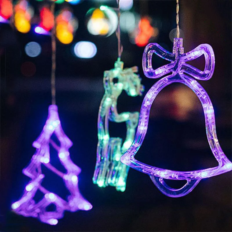 

Christmas reindeer New Year fairy string party holiday supplies light curtain led light, convenient, practical and durable