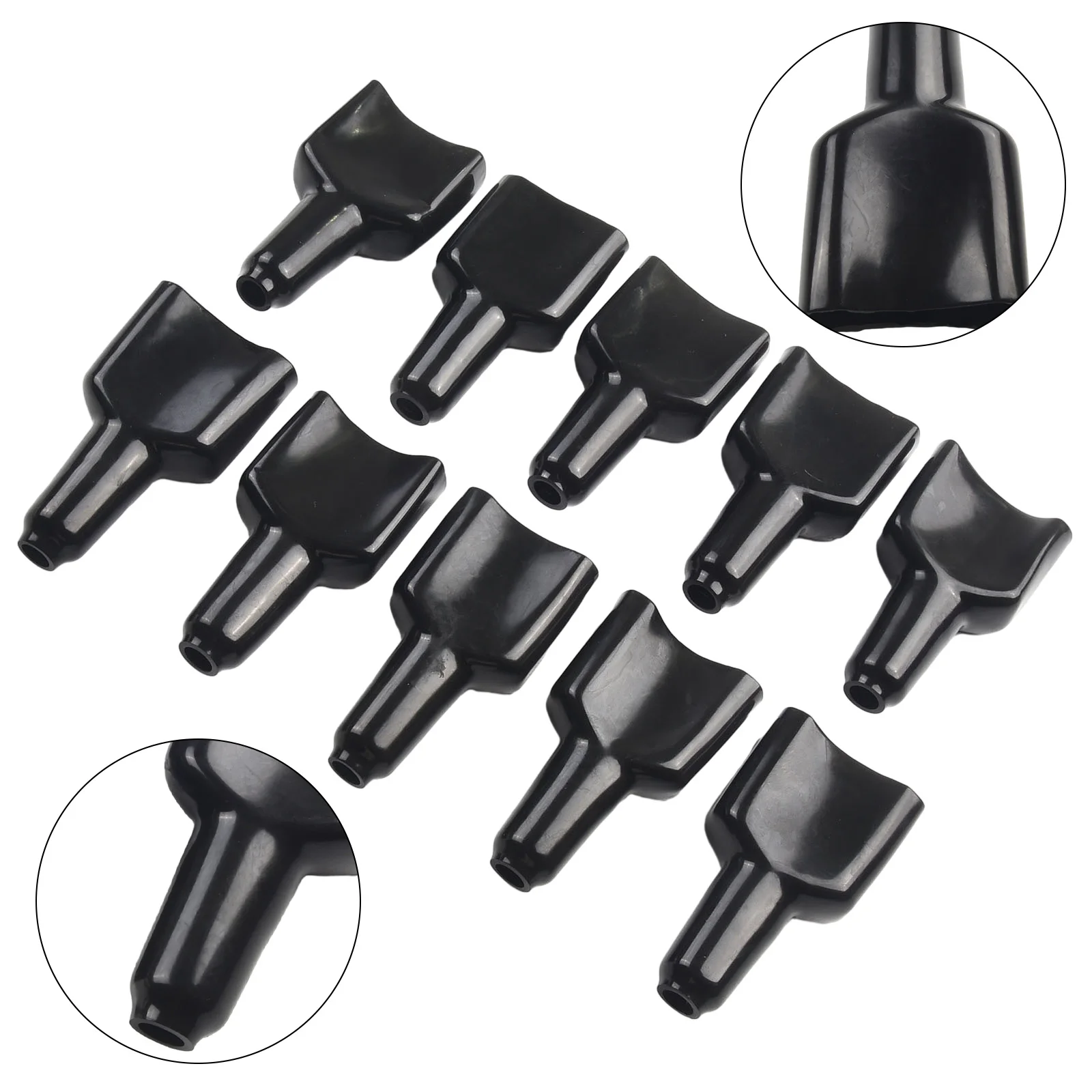 Pack of 10 Black Dustproof Sheaths for 50A For Anderson Connectors Suitable for Refrigerators and Battery Boxes