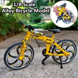 1/8 Scale Mini Finger Bicycle Toy, Alloy Foldable Finger Mountain Bike For Home, Bedroom, Living Room, Office, Study Decoration