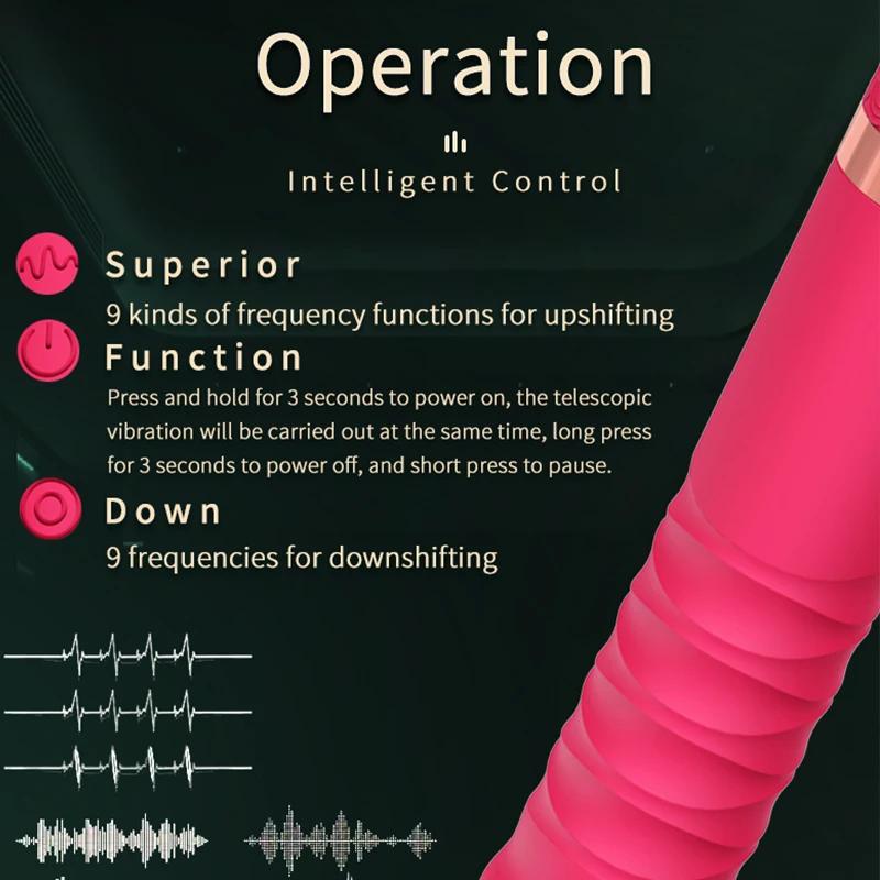 Automatic Machine Telescopic Dildo Vibrator Female Sex Toy Women Vagina Masturbation Penis G Spot Clitoris Stimulator Massager