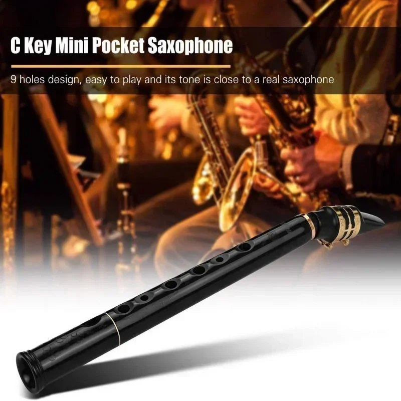 

Mini Pocket Saxophone Key Of C Two Octave Range Pocket Travel Saxphone Portable Little Saxophone Sax Woodwind Musical Instrument