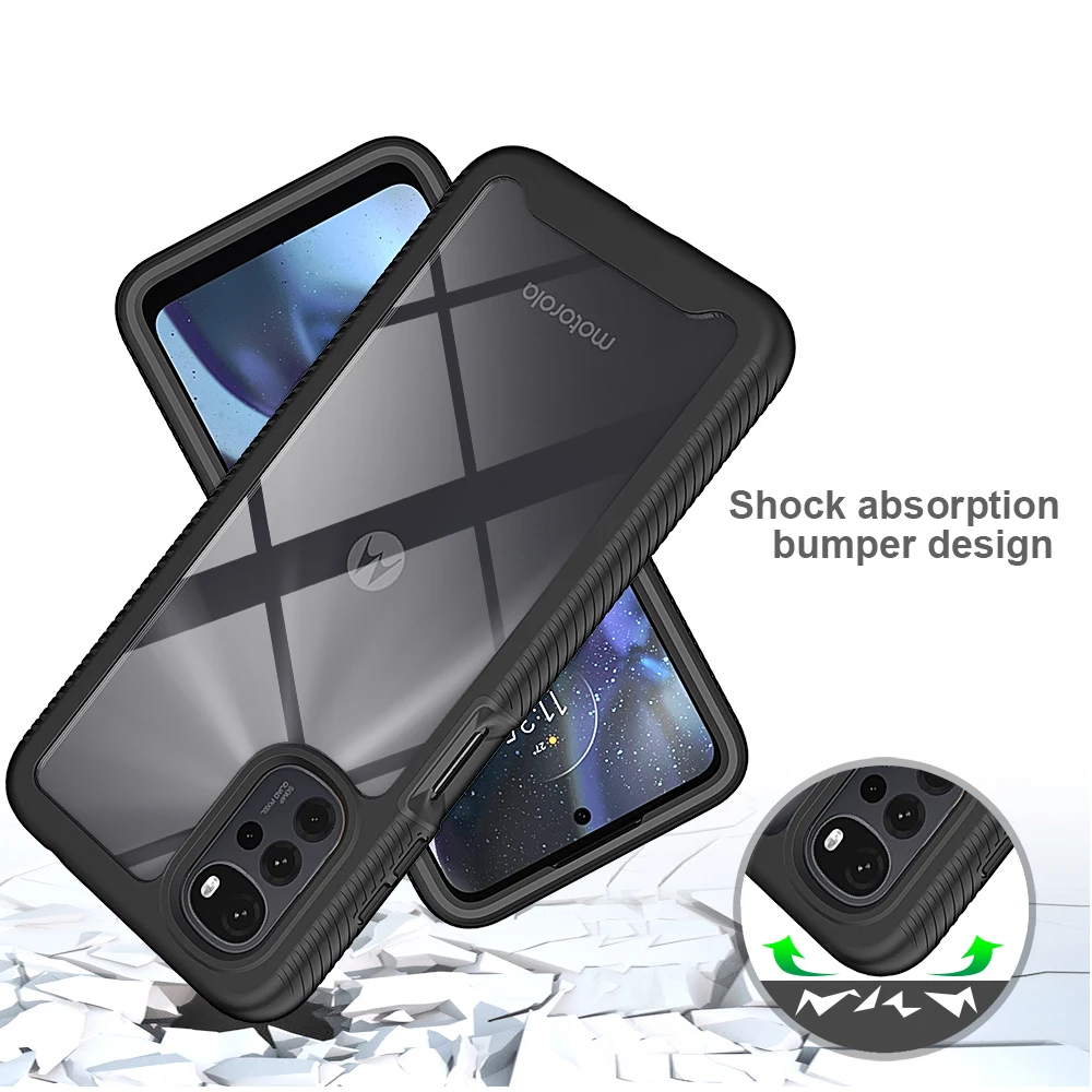 Sky Shockproof Case for Motorola Moto G22 E32 4G Funda Capa TPU/PC Transparent Phone Cover