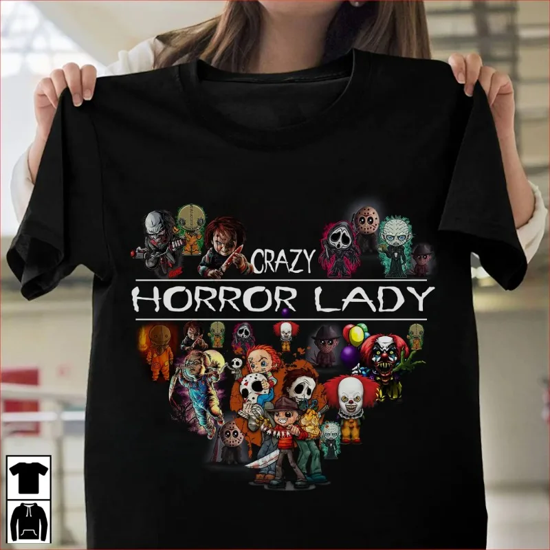 Halloween Horror Movies Characters Chibi Mens Gift T Shirt. Short Sleeve 100% Cotton Casual T-shirts Loose Top Oversized T Shirt