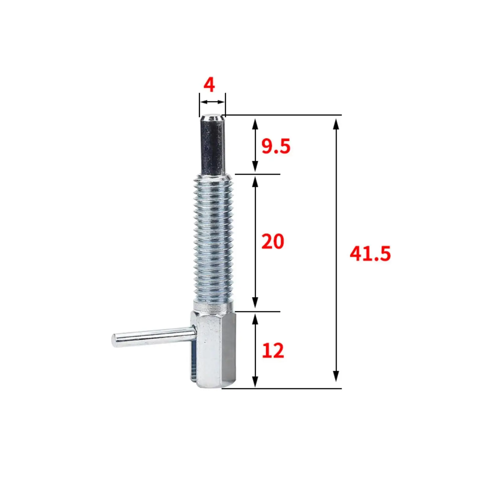 Ergonomic L Shape Spring Loaded Pin Carbon Steel Galvanized for Automation Parts and Workholding Devices